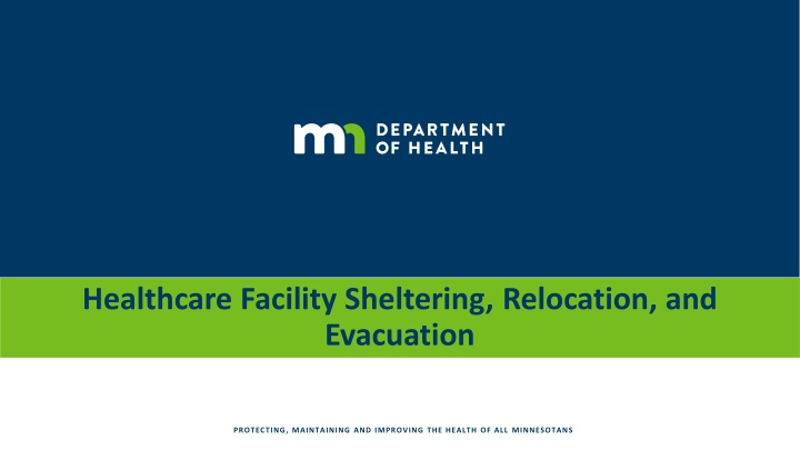 healthcare facility sheltering relocation