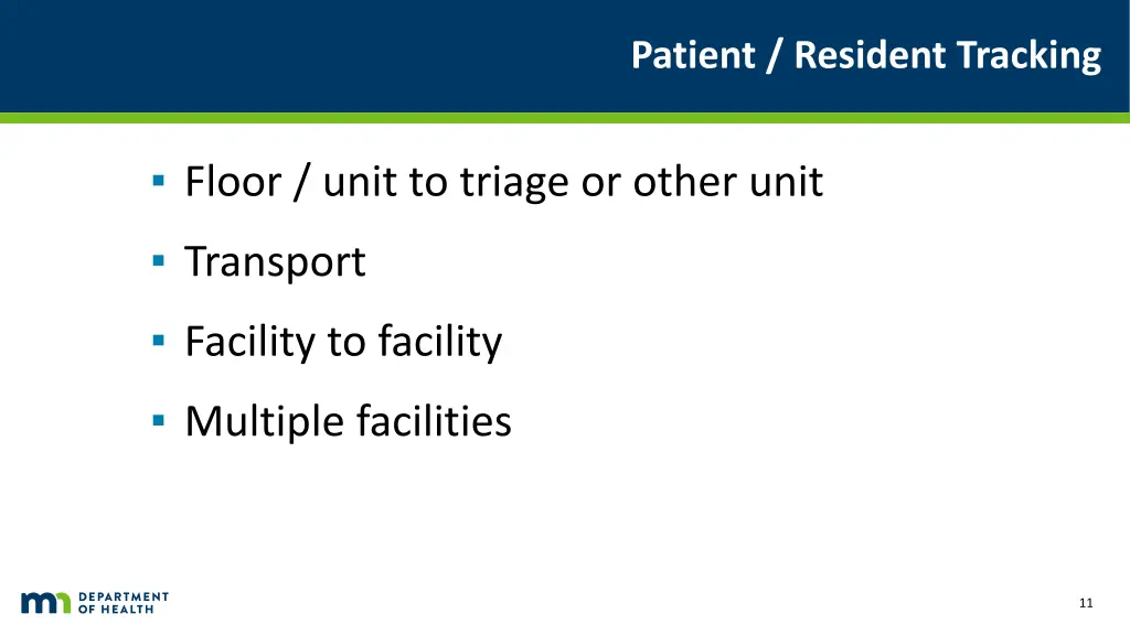 patient resident tracking