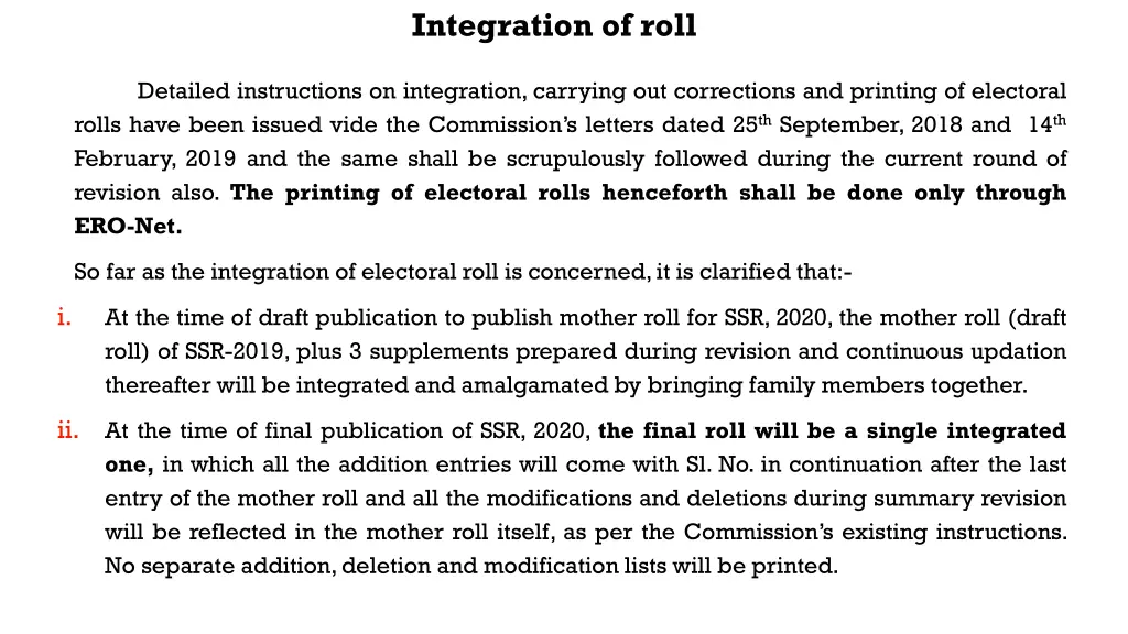 integration of roll