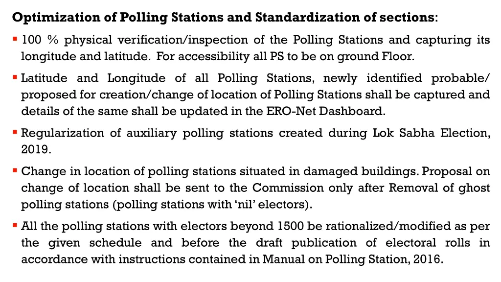 optimization of polling stations