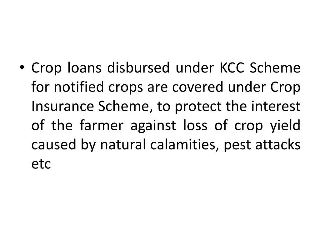 crop loans disbursed under kcc scheme