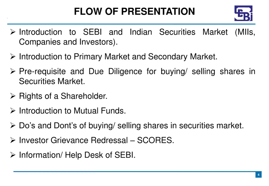 flow of presentation