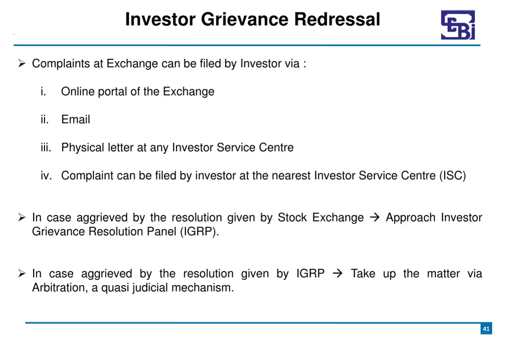 investor grievance redressal 1