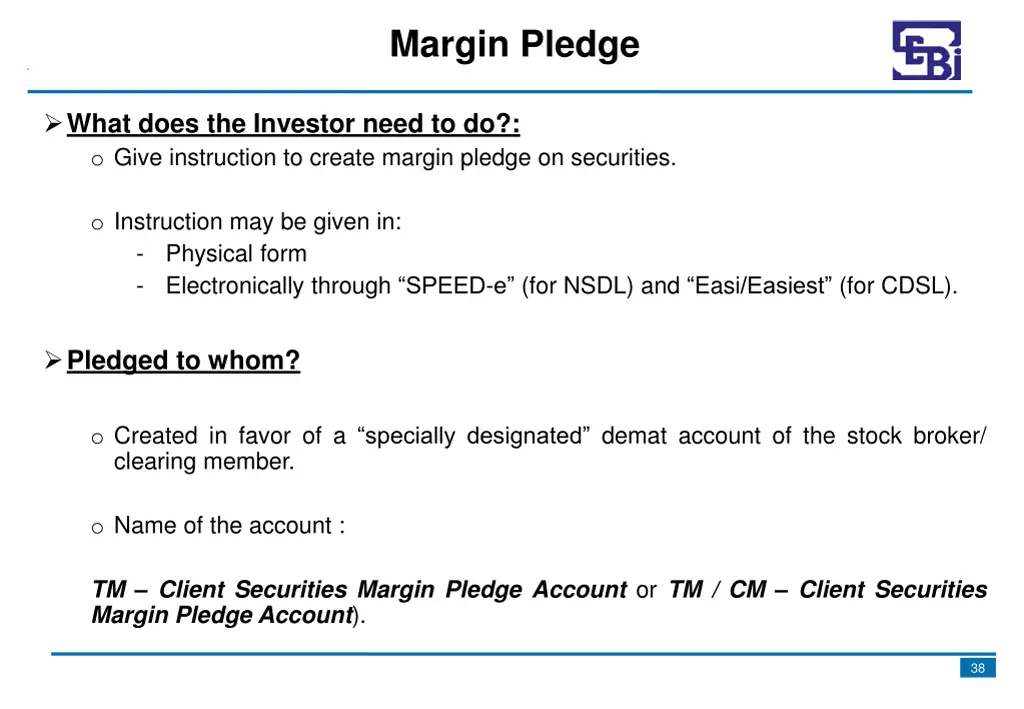 margin pledge