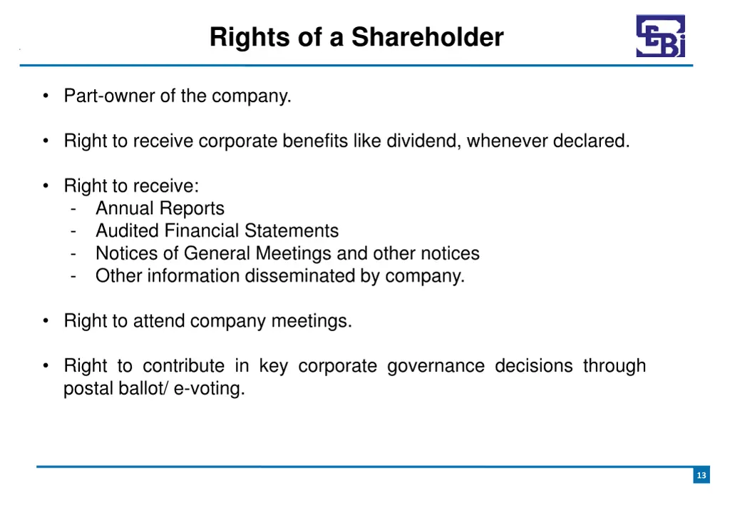 rights of a shareholder