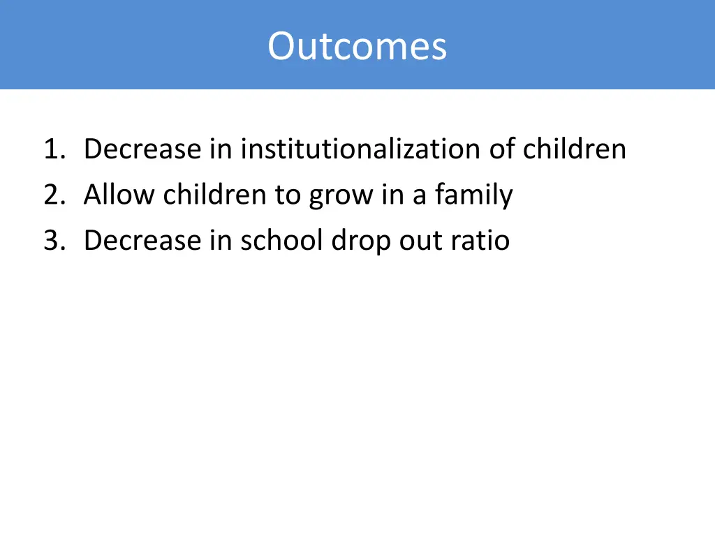 outcomes