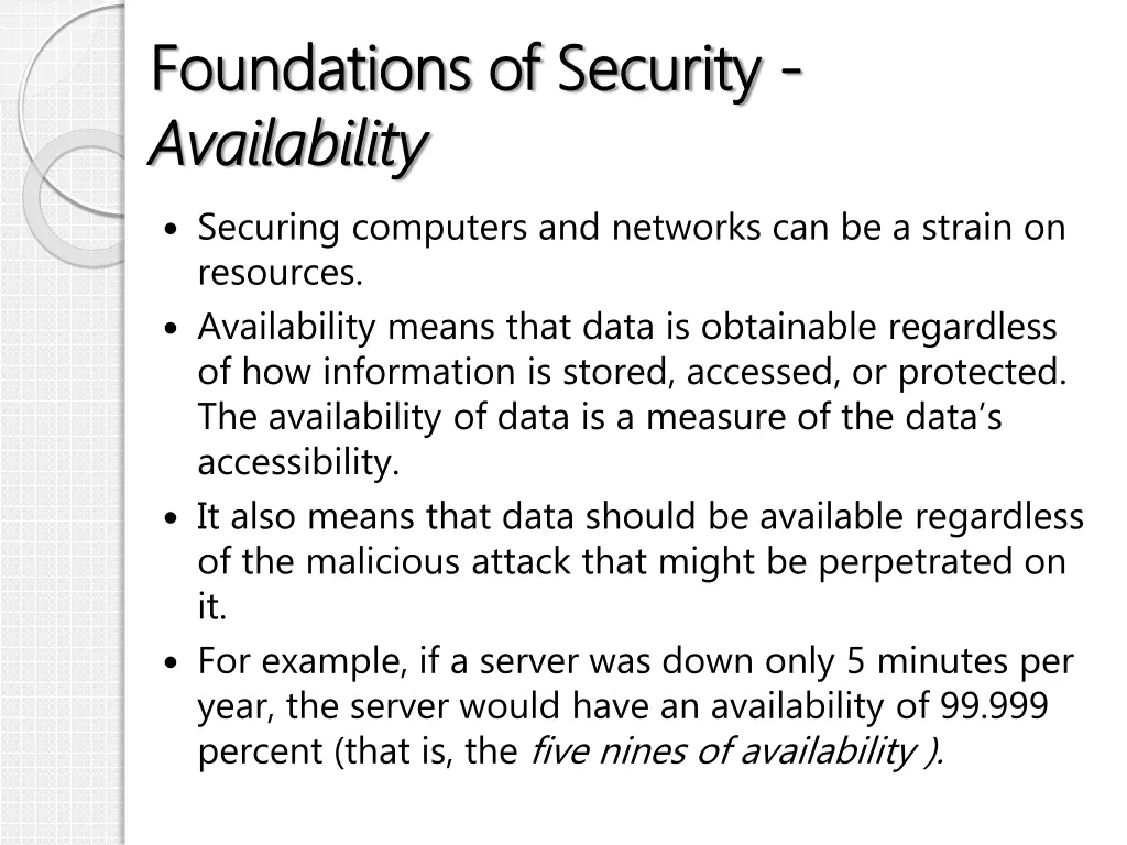 foundations of security foundations of security 5