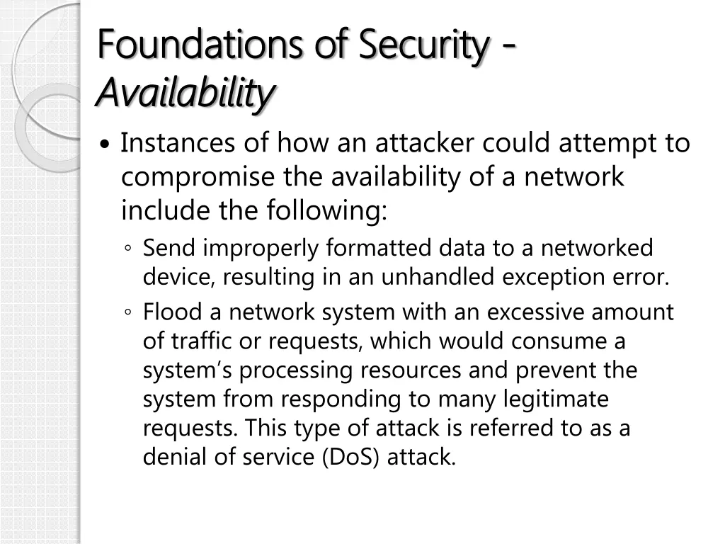 foundations of security foundations of security 6