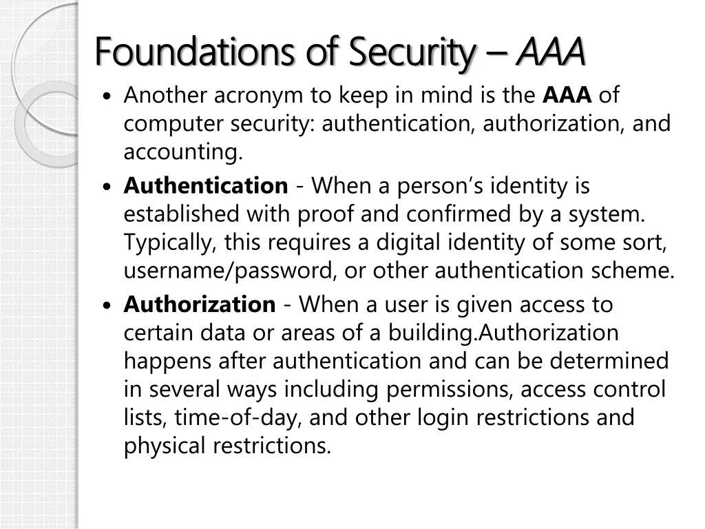 foundations of security foundations of security 7