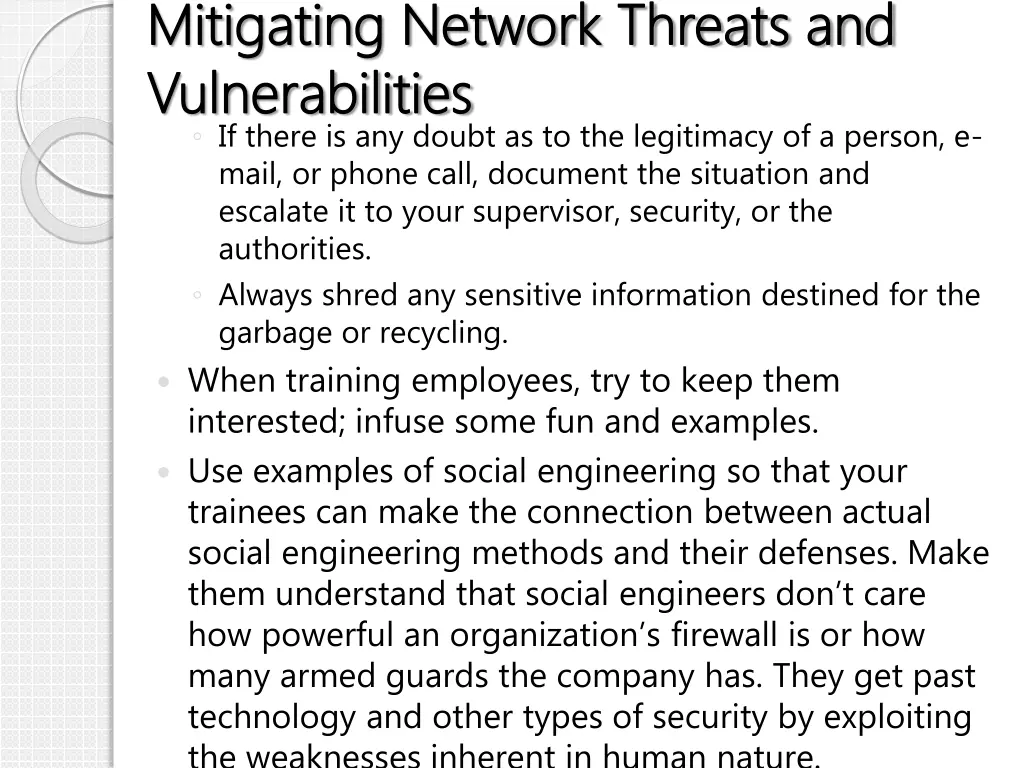 mitigating network threats and mitigating network 2