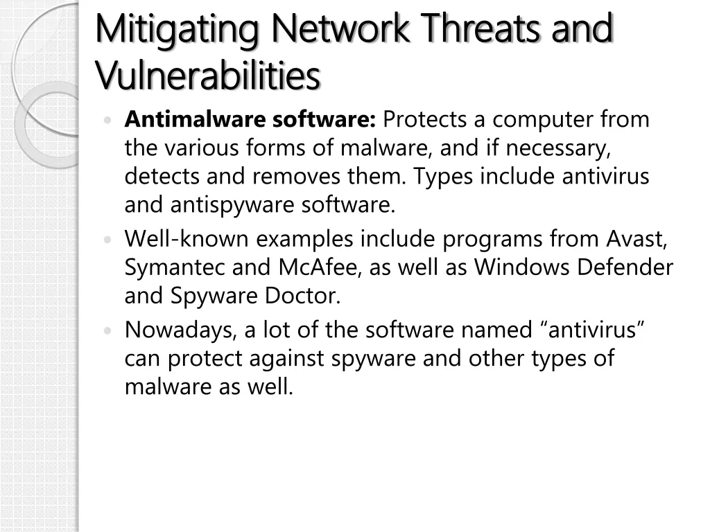 mitigating network threats and mitigating network 4