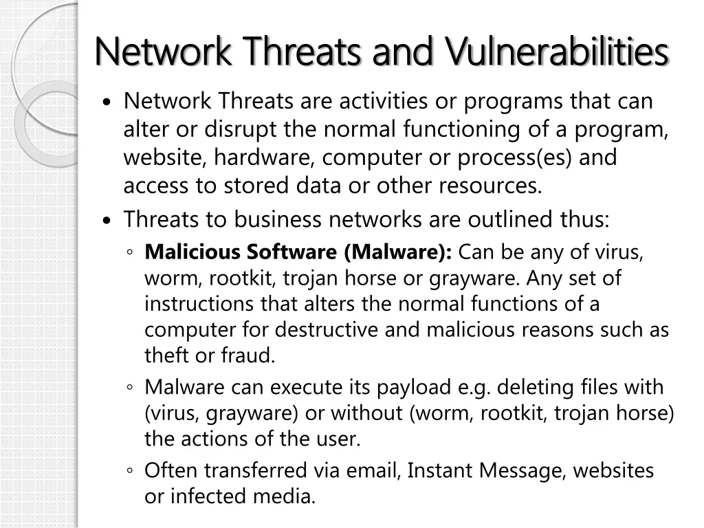 network threats and vulnerabilities network 1