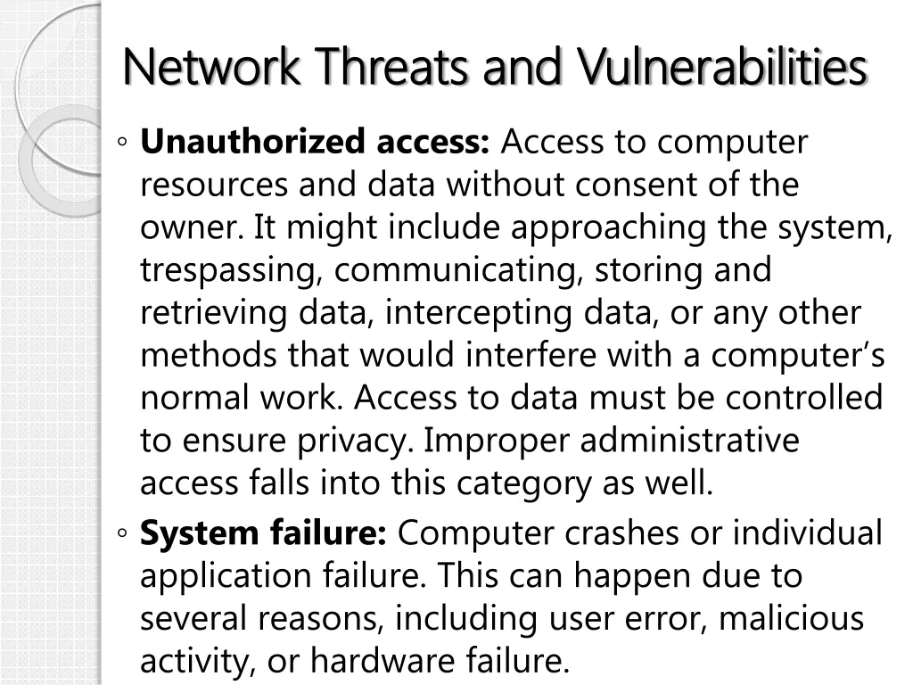 network threats and vulnerabilities network 4