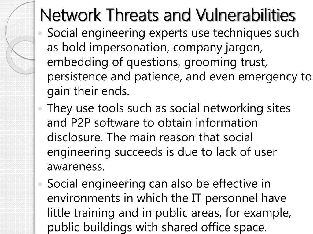 network threats and vulnerabilities network 6