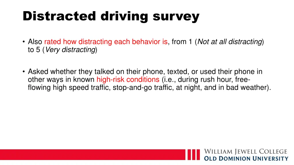 distracted driving survey 1