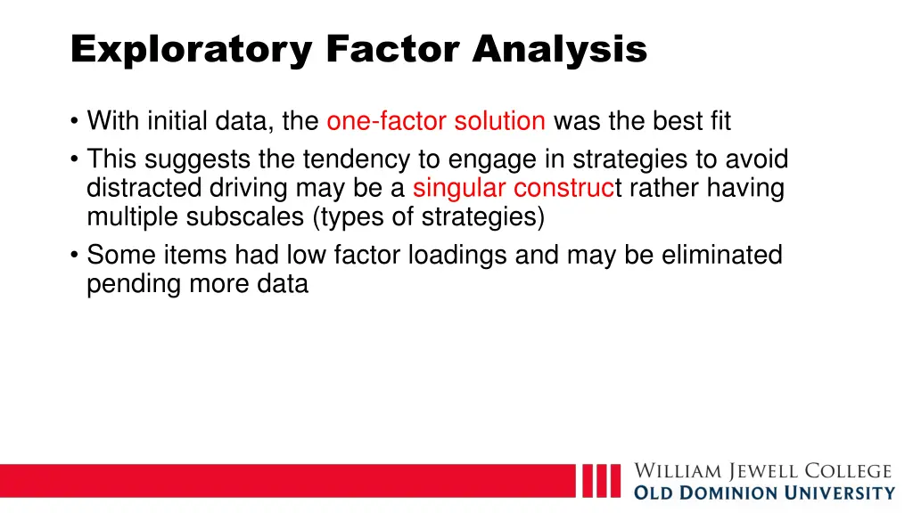 exploratory factor analysis