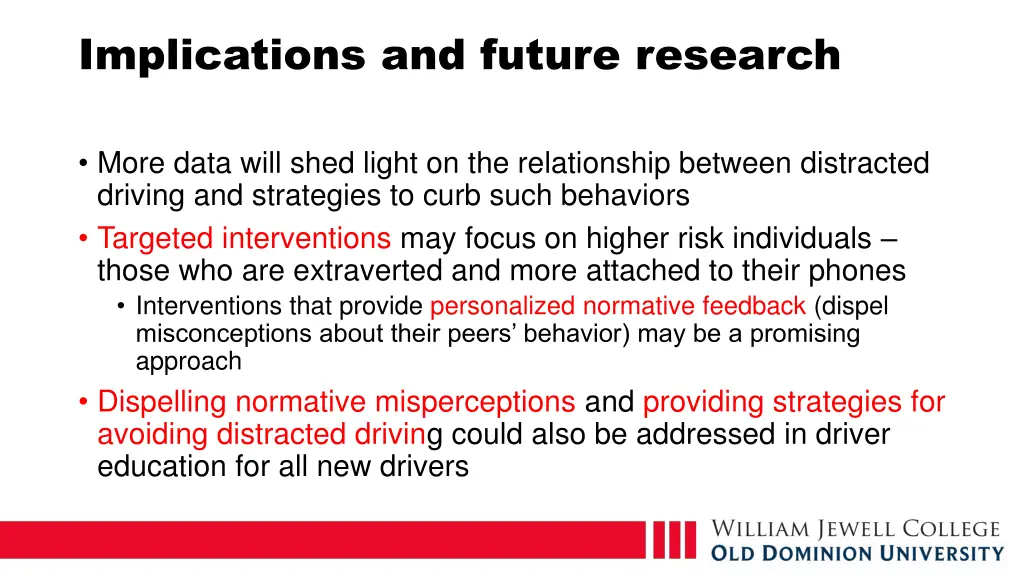 implications and future research