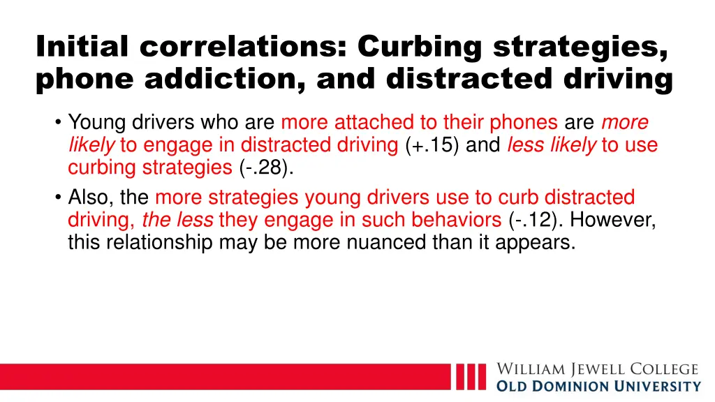 initial correlations curbing strategies phone