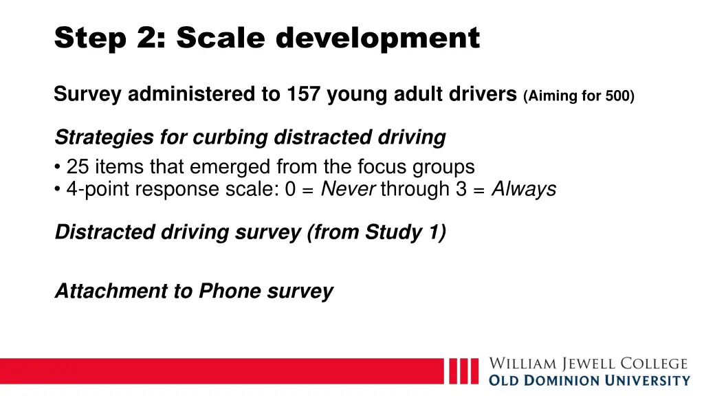 step 2 scale development