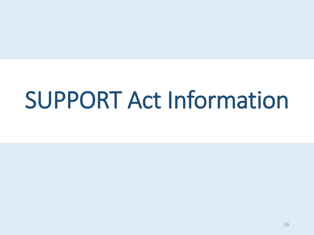 support act information support act information