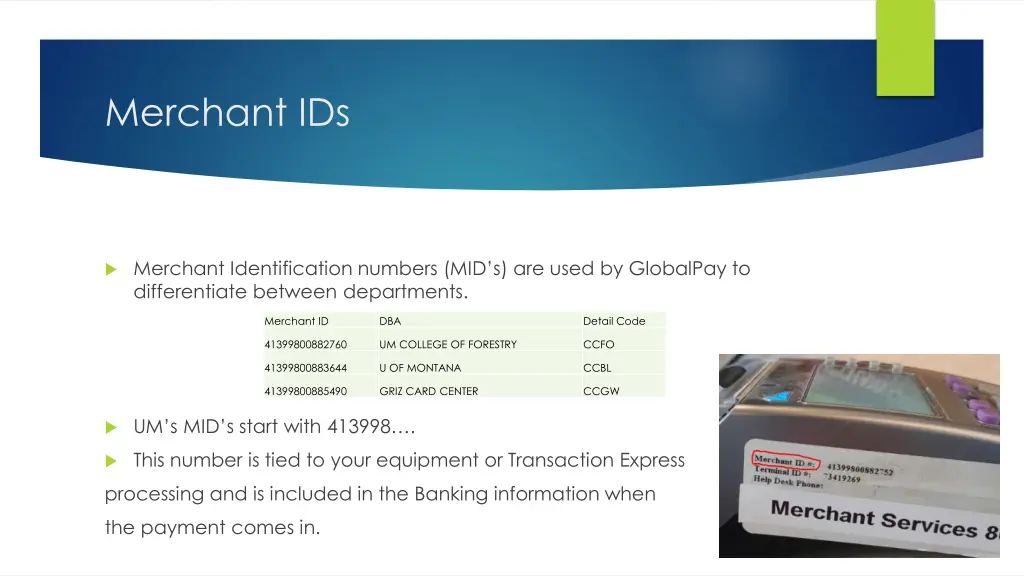 merchant ids