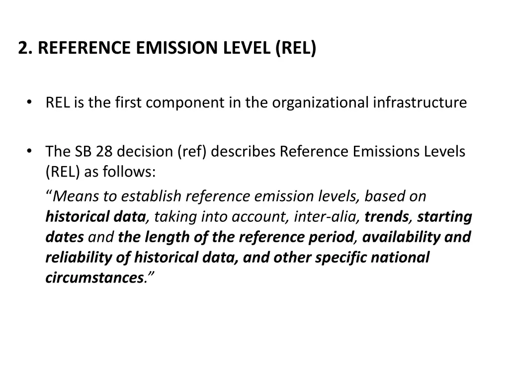 2 reference emission level rel