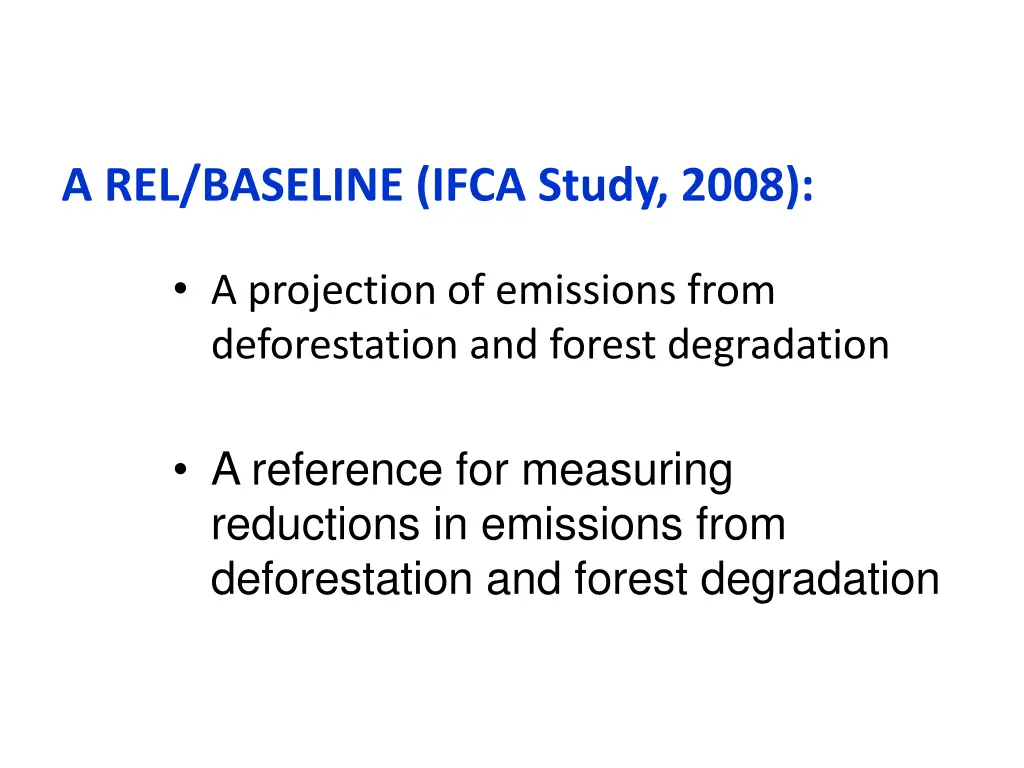 a rel baseline ifca study 2008