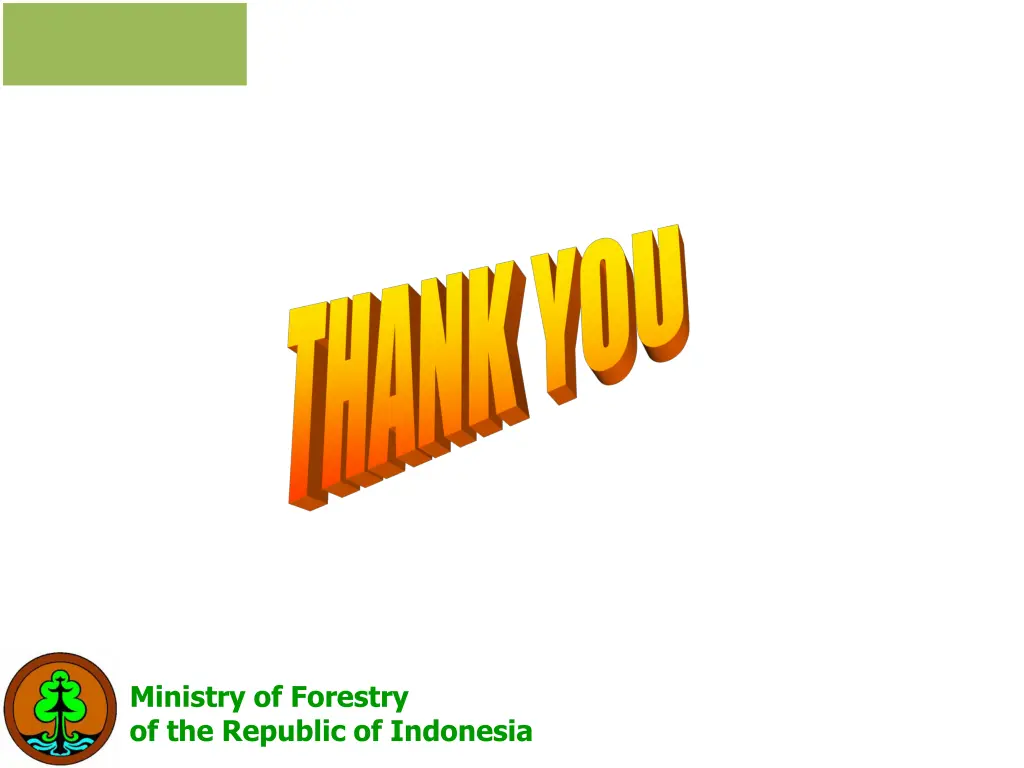 ministry of forestry of the republic of indonesia