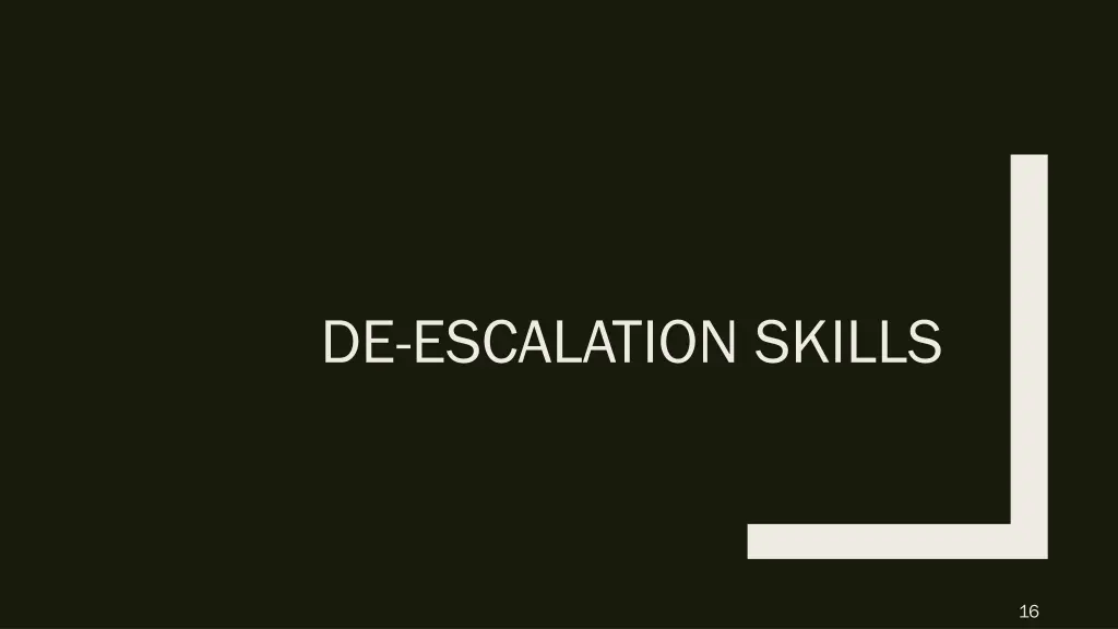 de escalation skills