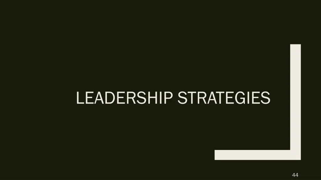 leadership strategies