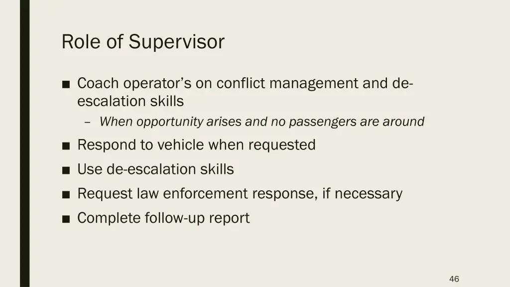 role of supervisor