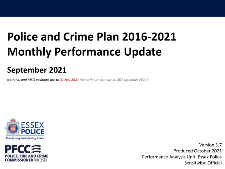 police and crime plan 2016 2021 monthly