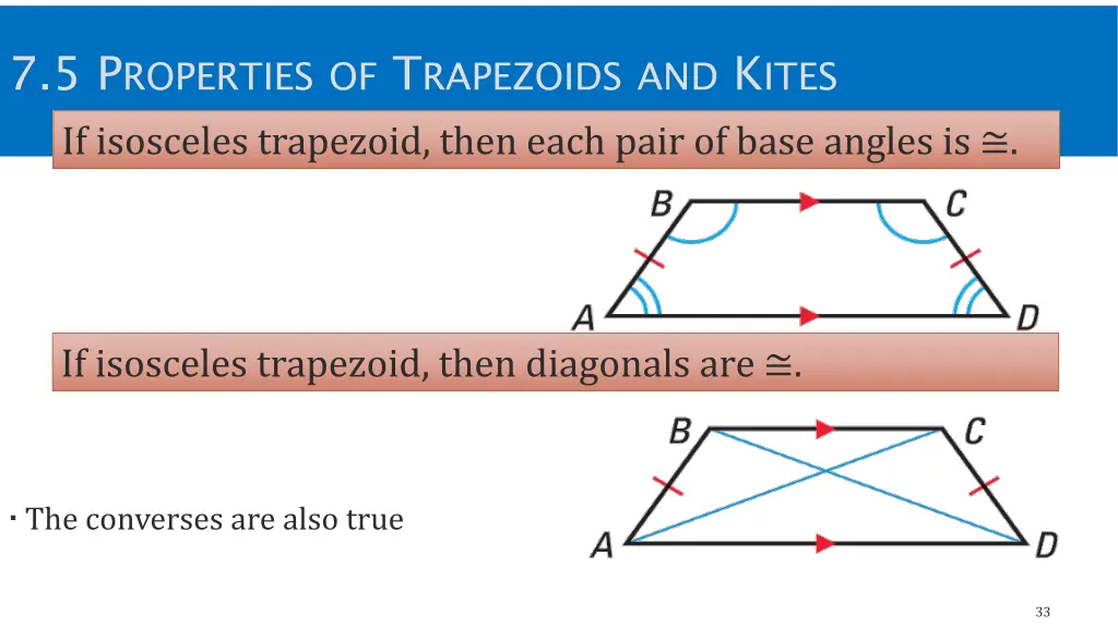 7 5 p roperties of t rapezoids and k ites 1