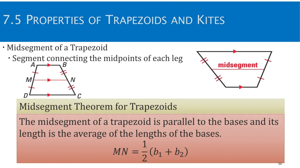 7 5 p roperties of t rapezoids and k ites 4