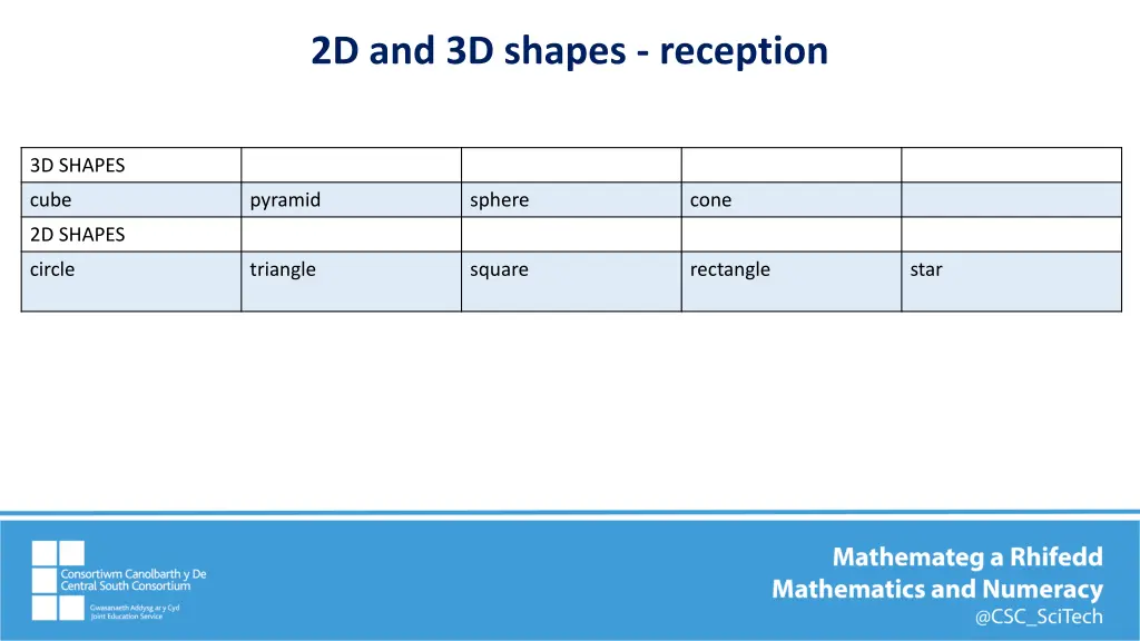 2d and 3d shapes reception