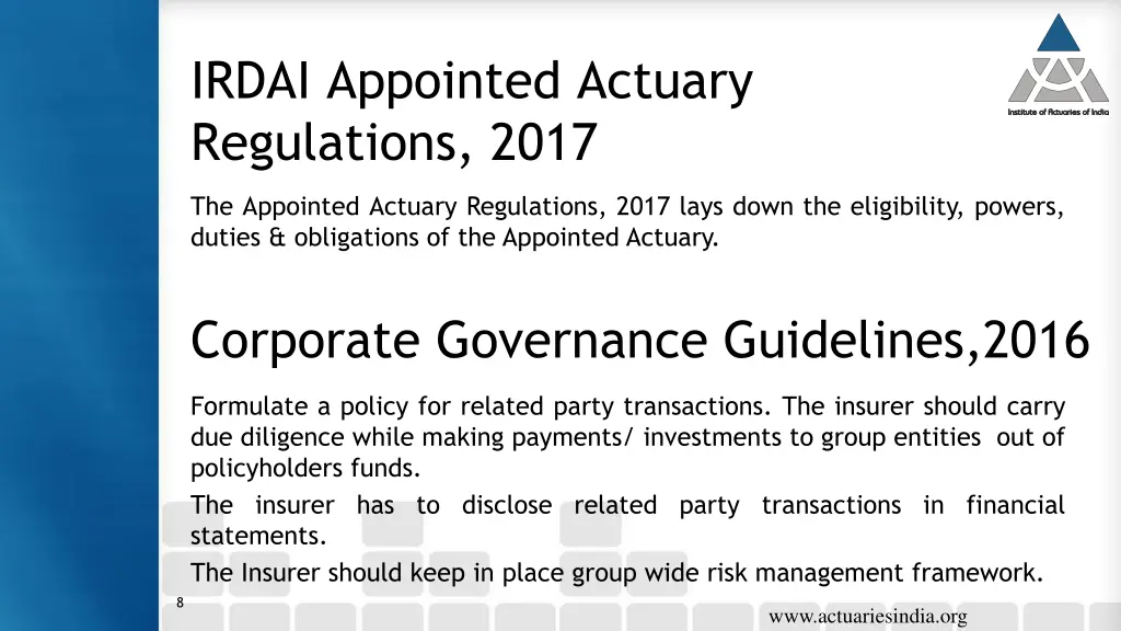 irdai appointed actuary regulations 2017