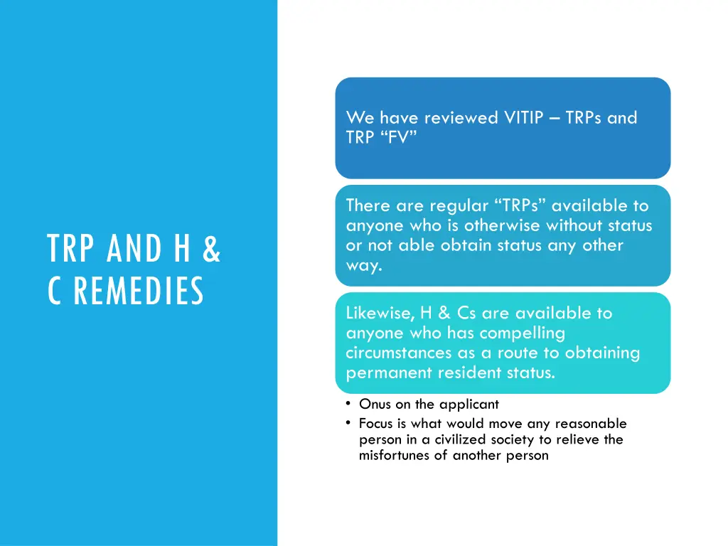 we have reviewed vitip trps and trp fv