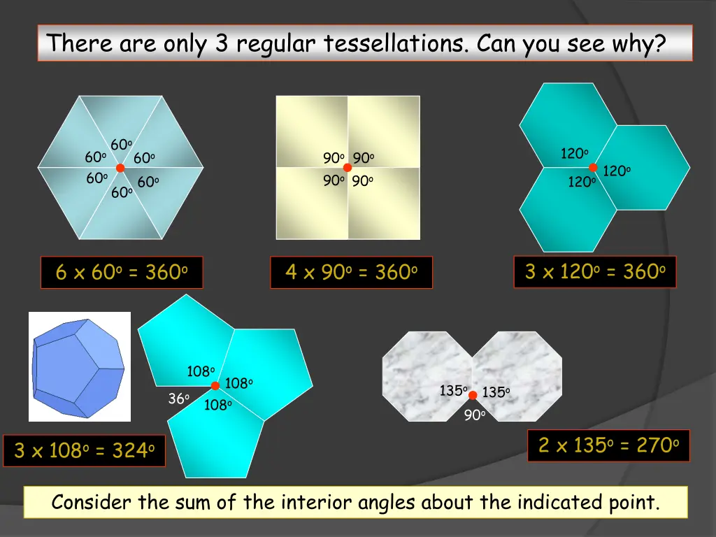 there are only 3 regular tessellations