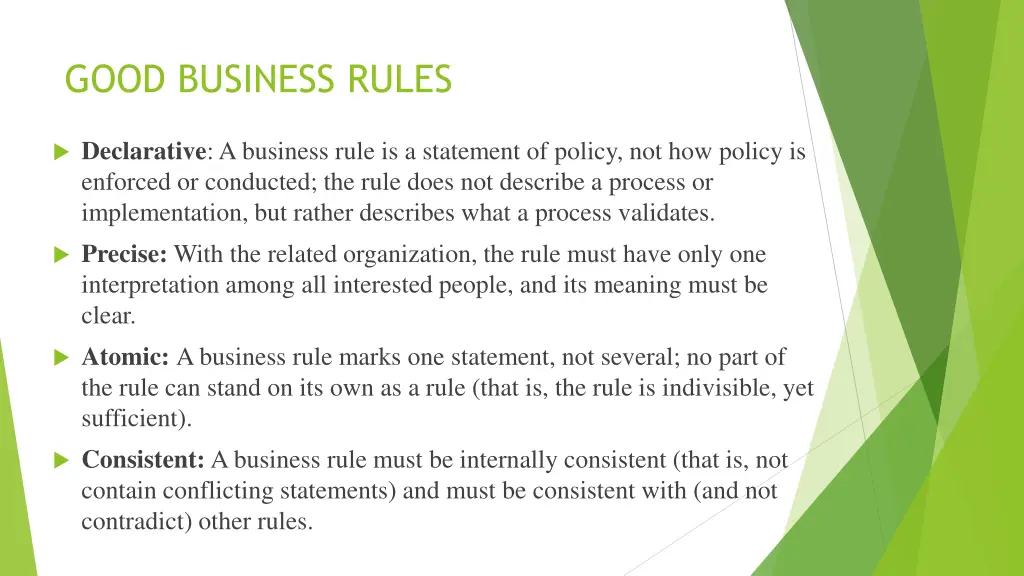 good business rules