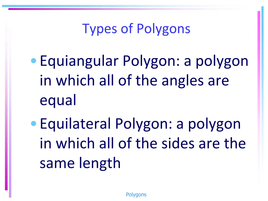 types of polygons