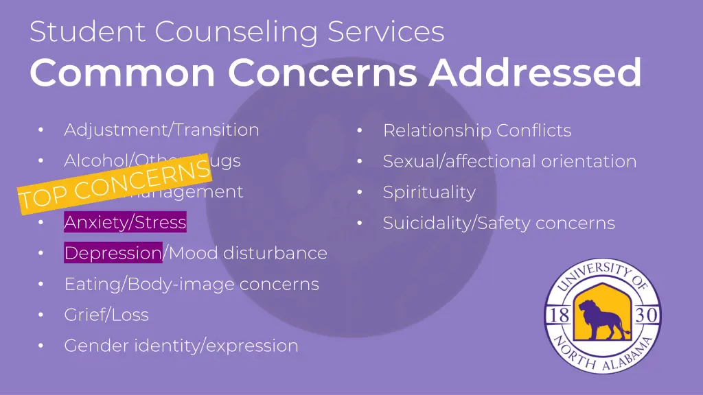 student counseling services common concerns 1