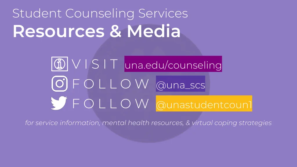 student counseling services resources media