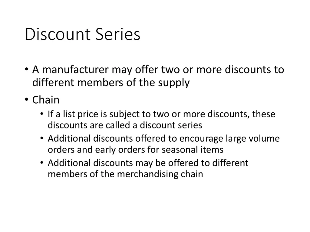 discount series