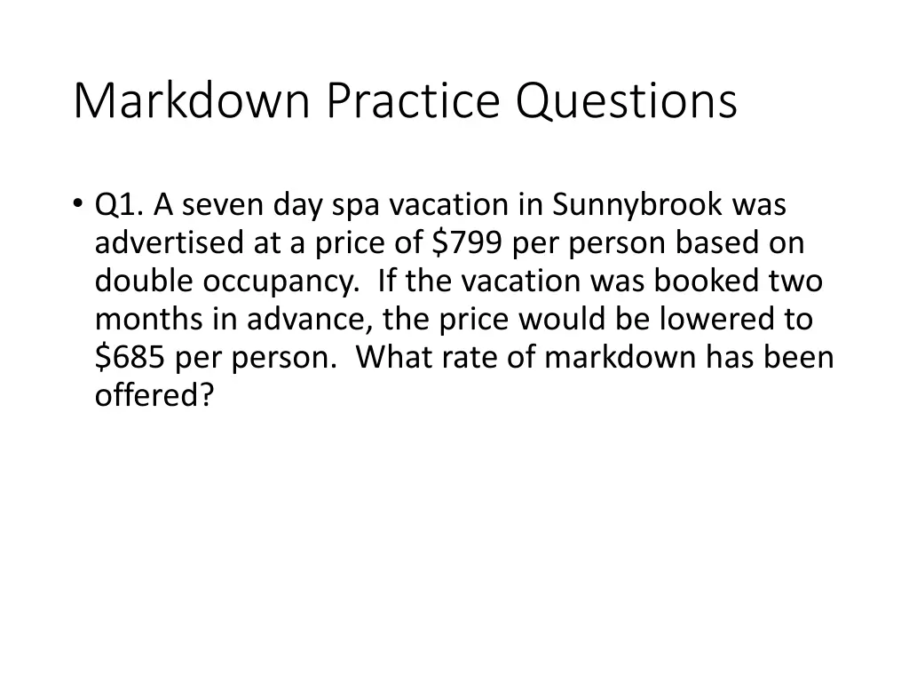 markdown practice questions