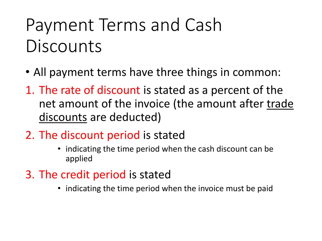 payment terms and cash discounts 2