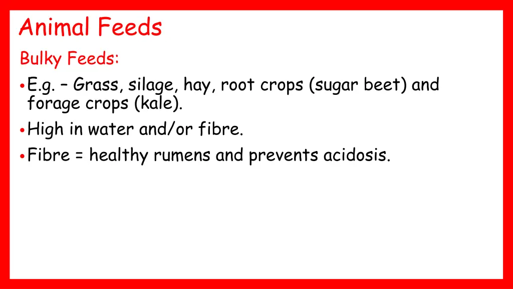 animal feeds bulky feeds e g grass silage