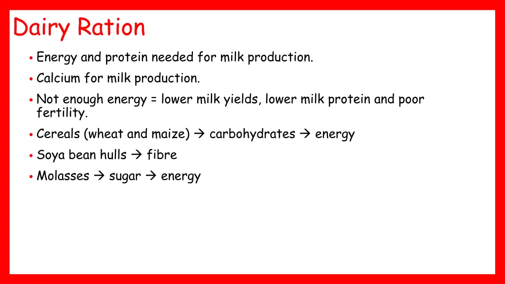 dairy ration