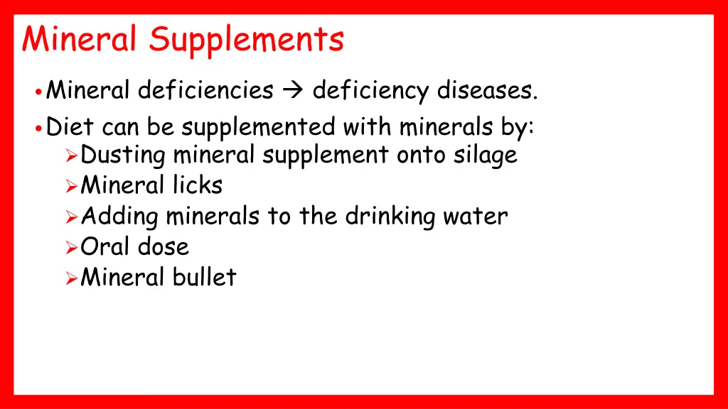 mineral supplements