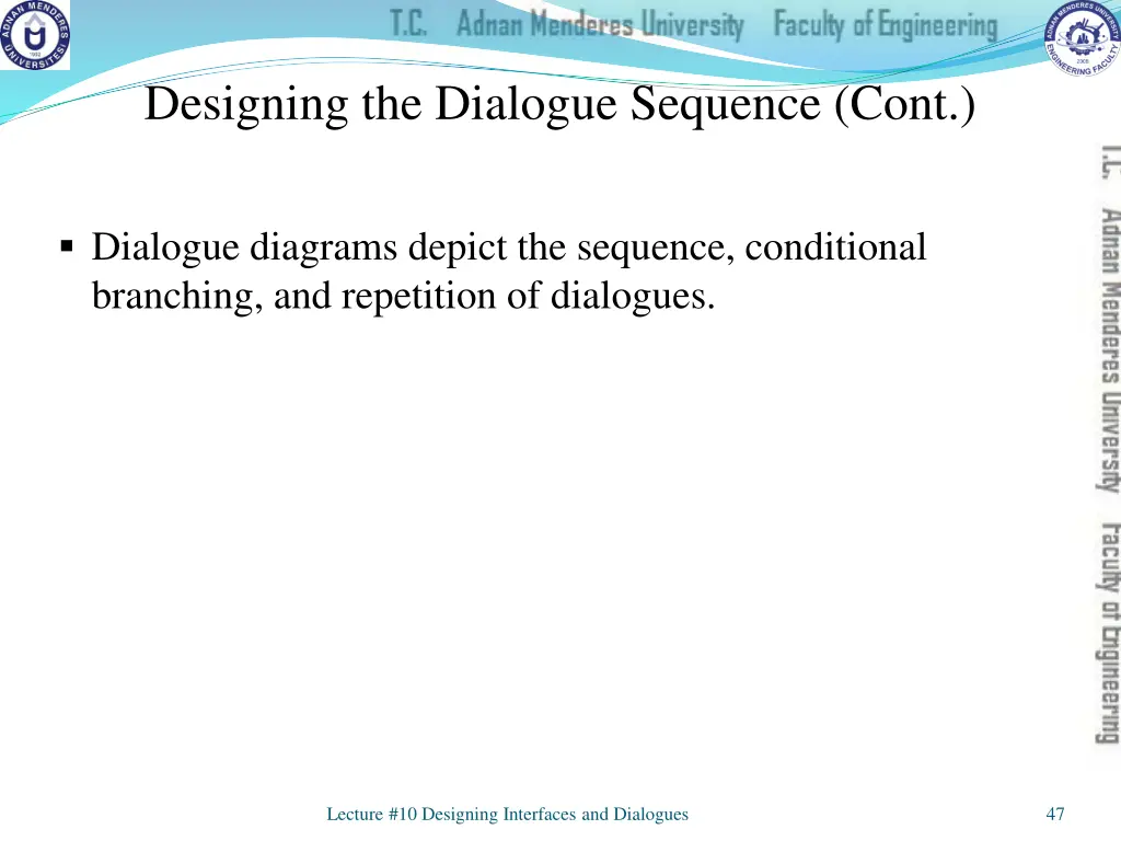 designing the dialogue sequence cont 3