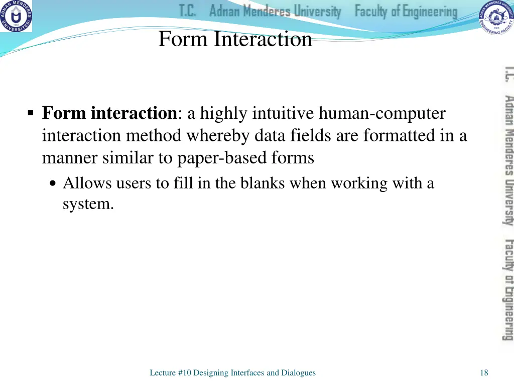 form interaction